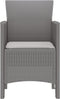 vidaXL - Tuinmeubels - met - Kussens - 4 - stuks - Lichtgrijs - Poly - Rattan