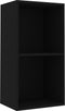 vidaXL Boekenkast met 2 schappen 40x30x76,5 cm spaanplaat zwart