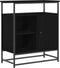 vidaXL - Sideboard - Zwart - Eiken - 69x35x80 - cm - Engineered - Hout - en - Staal