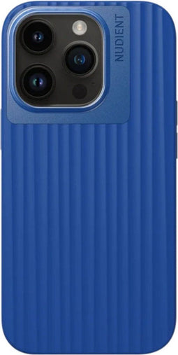 Nudient - Apple iPhone 14 Pro - Bold Case - Siliconen met aluminium beschermlaag - Blauw