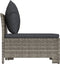 vidaXL - 2-delige - Loungeset - met - kussens - poly - rattan - grijs