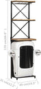 vidaXL - Wijnkast - tractor - 49x31x172 - cm - ruw - mangohout - wit