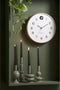 Wall clock Natural Cuckoo birch wood white