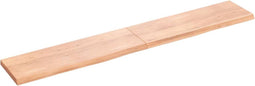 vidaXL - Wastafelblad - 180x30x(2-4) - cm - behandeld - massief - hout - lichtbruin