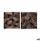 Canvas Blad van een plant Zwart 1,5 x 40 x 40 cm (16 Stuks)