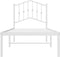 vidaXL - Bedframe - met - hoofdbord - metaal - wit - 90x190 - cm