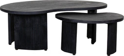 LABEL51 Timon Salontafel - Zwart - Mangohout - 100 cm