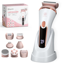 Beeperfect® 7-in-1 Ladyshaver - Epilator - Waterdicht - Oplaadbaar - Wit/Rose Gold