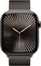 Apple Watch Series 10 - Smartwatch - 46mm GPS + Cellular Titanium Milanese band S/M Grijs