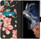 iMoshion Hoesje Geschikt voor Samsung Galaxy S23 Ultra Hoesje Met Pasjeshouder - iMoshion Design Softcase Bookcase - Zwart / Blossom Watercolor Black