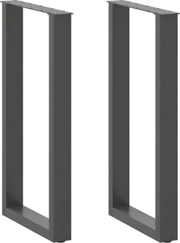 vidaXL - Salontafelpoten - 2 - st - U-vormig - 40x(90-91) - cm - staal - antraciet