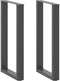 vidaXL - Salontafelpoten - 2 - st - U-vormig - 40x(90-91) - cm - staal - antraciet