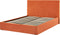 VION - Bed met opbergruimte - Oranje - 160 x 200 cm - Fluweel
