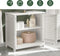 SoBuy FRG237-W - Wastafelonderkast - 2 Deuren 2 Opbergplanken - Wit 60x35x58cm
