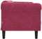 vidaXL - 2-zitsbank - fluweel - wijnrood