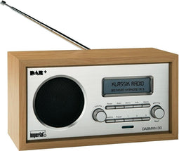 DigitalBox DABMAN 30 - Digitale Radio DAB DAB+ FM - Retrodesign - Glashelder geluid