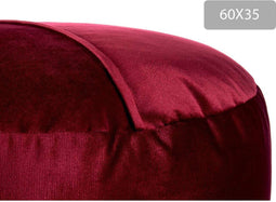 Poef Fluweel Kastanjebruin 60 x 39 x 60 cm (2 Stuks)