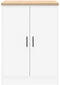 vidaXL - Garagekast - 60x51x85 - cm - massief - grenenhout - wit