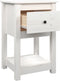 vidaXL - Nachtkastje - 40x35x61,5 - cm - massief - grenenhout - wit