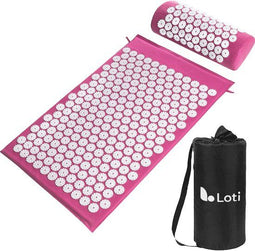 Loti Spijkermat - Acupressuur Mat - Spijkerkussen - Paars/Wit