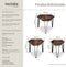 tectake Torquay - Salontafel-set - 3-delig - industrieel donkerbruin