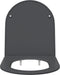vidaXL - Snelle - Afneembare - Toiletbril - met - zachte - sluiting - Duroplast - - - Anthraciet