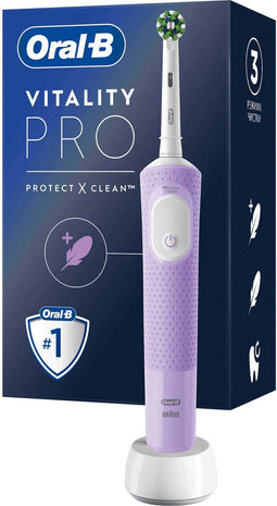 Oral-B Vitality Pro Protect X Clean - Elektrische tandenborstel - 3 poetsstanden - Lilac Mist