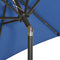 vidaXL - Parasol - met - LED-verlichting - 200x211 - cm - aluminium - azuurblauw