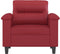 Fauteuil 60 cm kunstleer wijnrood