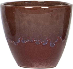 PTMD Vero Ronde Bloempot - H7 x Ø8 cm - Geglazuurd terracotta - Rood