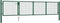 vidaXL - Poort - 350x75 - cm - staal - groen