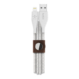 Belkin DuraTek Plus - Lightning naar USB-A kabel - 10x sterker - Wit (1 m)
