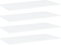vidaXL - Wandschappen - 4 - st - 100x50x1,5 - cm - bewerkt - hout - wit