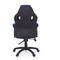 Bizzotto Spider Bureaustoel - Met Armleuningen - 64.5 x 63 x 111-121 cm - Zwart Met Blauw