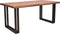 Feel Home - 200x100 Eettafel - Massief Boomstamblad Eiken - 5 cm dik -Twin U Frame