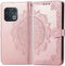 iMoshion Hoesje Geschikt voor OnePlus 10 Pro Hoesje Met Pasjeshouder - iMoshion Mandala Bookcase - Rosé Goud