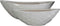 Mica Decorations diamond schaal ovaal wit set van 2 grootste maat in cm: 50 x 20 x 17 - WIT