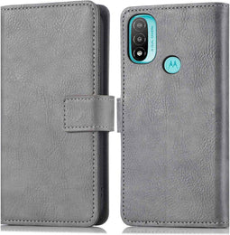 iMoshion Hoesje Geschikt voor Motorola Moto E20 Hoesje Met Pasjeshouder - iMoshion Luxe Bookcase - Grijs