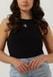 Calvin Klein Micro Monologo - Racer Back Top - Slim-fit - Zwart - Maat L