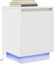 vidaXL - Nachtkastje - met - LED-verlichting - 38x34x50 - cm - wit