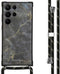 iMoshion Hoesje Geschikt voor Samsung Galaxy S23 Ultra Hoesje Met Koord - iMoshion Design Hoesje met Koord - Zwart / Black Marble