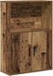 vidaXL - Boekenkast - 60x24x85 - cm - bewerkt - hout - oud - houtkleurig