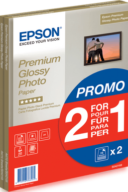 Epson Premium Glossy - Fotopapier A4 - 2x 15 vellen (2 stuks)