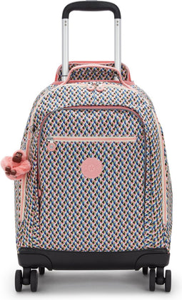 Kipling NEW ZEA Rugzak met wielen, 26 Liter, 13 inch laptopvak - Girly Geo