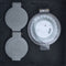 vidaXL Buitenstopcontact 2 ingangen met timer polyresin grijs