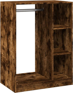 vidaXL - Kledingkast - 77x48x102 - cm - bewerkt - hout - gerookt - eikenkleurig