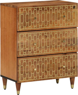 vidaXL - Bijzetkast - 60x33x75 - cm - massief - mangohout