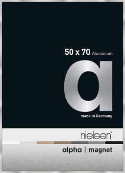 Wissellijst frontloader Nielsen Alpha Magnet aluminium 50 cm x 70 cm formaat Zilver