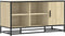 vidaXL - Schoenenbank - 100x40x53,5 - cm - bewerkt - hout - en - metaal - sonoma - eiken