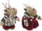 Kerstversiering DKD Home Decor Polyester Rendier (9 x 12 x 15 cm) (2 Stuks)